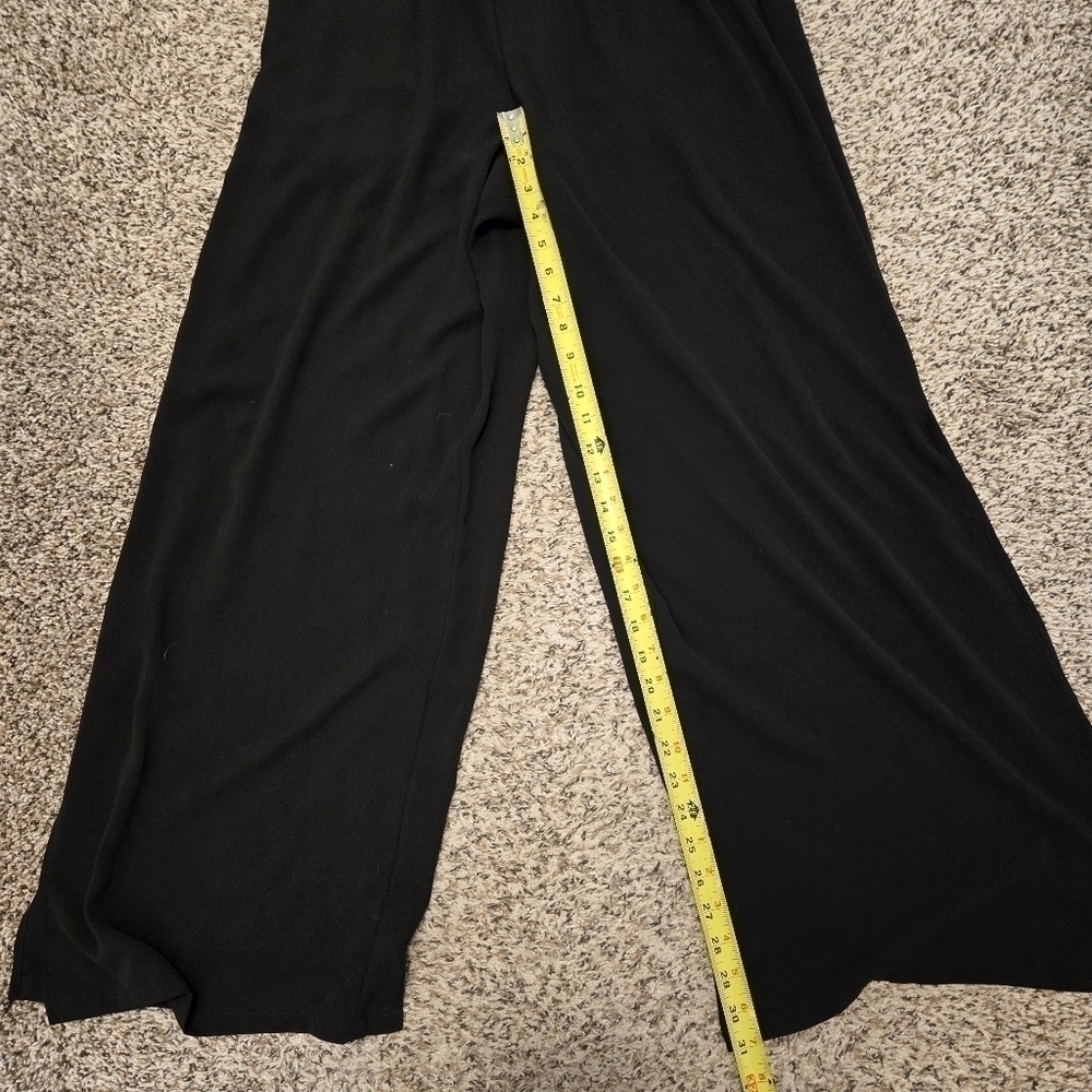 Lily Rose Black V Neck Jumpsuit With Cinch Waist Size L No Belt - Picture 7 of 16